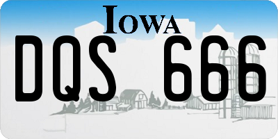 IA license plate DQS666