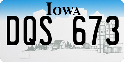 IA license plate DQS673