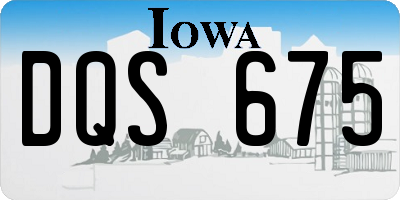 IA license plate DQS675