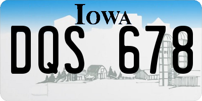 IA license plate DQS678