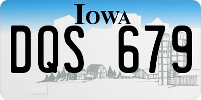 IA license plate DQS679