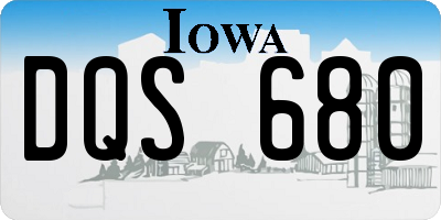IA license plate DQS680