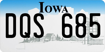 IA license plate DQS685