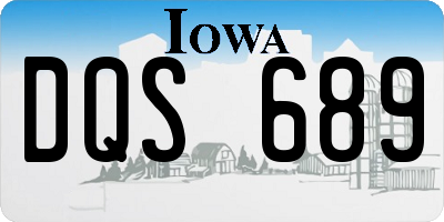 IA license plate DQS689
