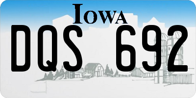 IA license plate DQS692