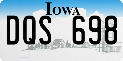 IA license plate DQS698
