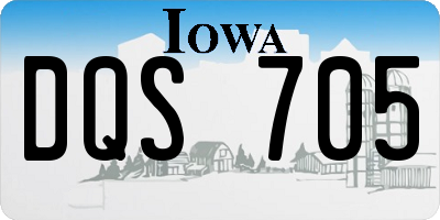IA license plate DQS705