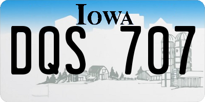 IA license plate DQS707