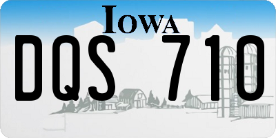 IA license plate DQS710