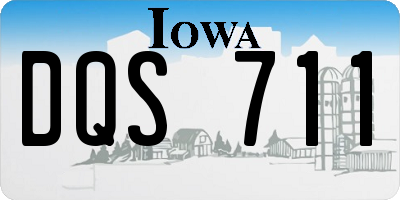 IA license plate DQS711