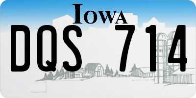 IA license plate DQS714