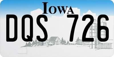 IA license plate DQS726