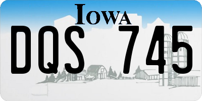 IA license plate DQS745