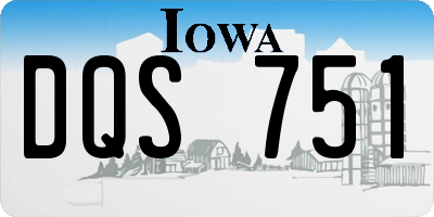 IA license plate DQS751
