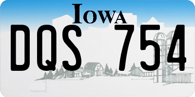 IA license plate DQS754