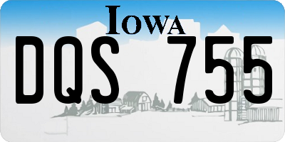 IA license plate DQS755