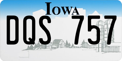 IA license plate DQS757