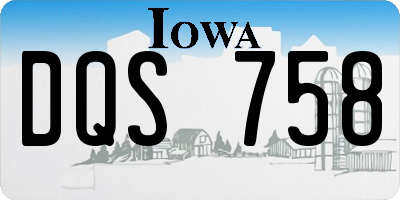 IA license plate DQS758
