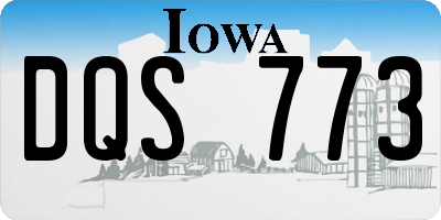 IA license plate DQS773