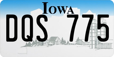 IA license plate DQS775