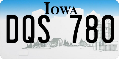 IA license plate DQS780