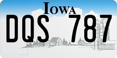 IA license plate DQS787