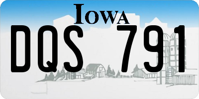IA license plate DQS791