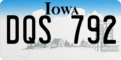IA license plate DQS792