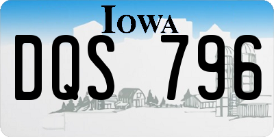 IA license plate DQS796