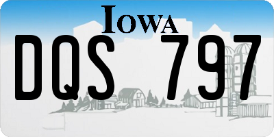IA license plate DQS797