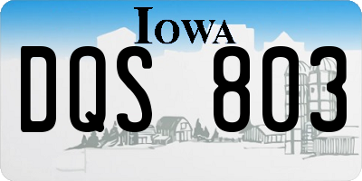 IA license plate DQS803