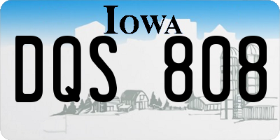 IA license plate DQS808