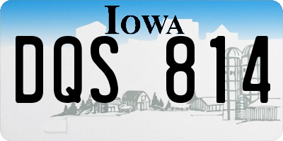 IA license plate DQS814