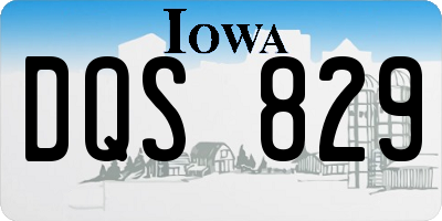 IA license plate DQS829