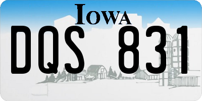 IA license plate DQS831