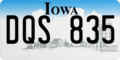 IA license plate DQS835