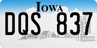 IA license plate DQS837