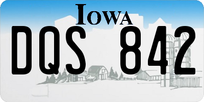 IA license plate DQS842