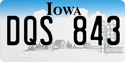IA license plate DQS843