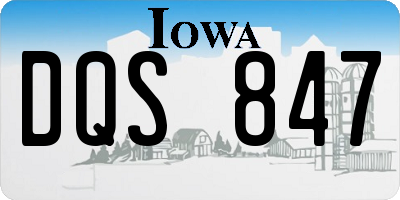 IA license plate DQS847