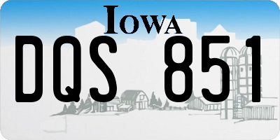 IA license plate DQS851