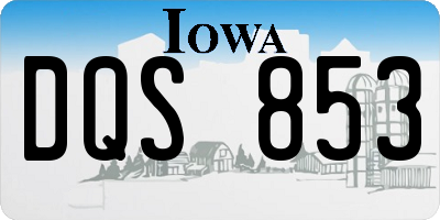 IA license plate DQS853