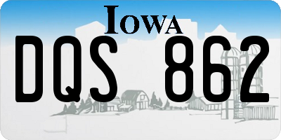 IA license plate DQS862