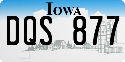 IA license plate DQS877
