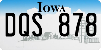 IA license plate DQS878