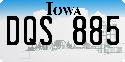 IA license plate DQS885