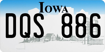 IA license plate DQS886