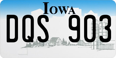 IA license plate DQS903