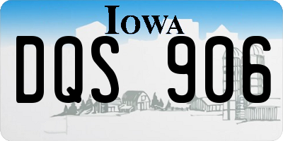 IA license plate DQS906