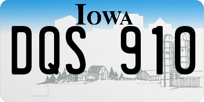 IA license plate DQS910